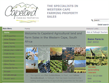 Tablet Screenshot of capeland.co.za